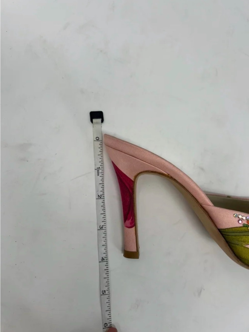Vintage Salvatore Ferragamo Pink Floral Beaded Slip-On Mules - Picture 12 of 13